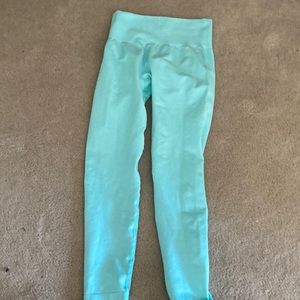 Turquoise adorable workout leggings